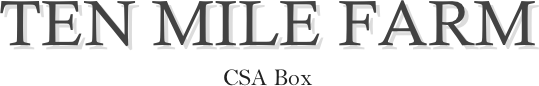 TEN MILE FARM                   
CSA Box